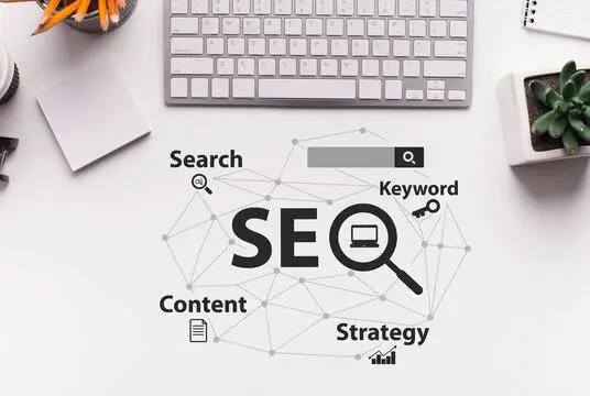 An illustration representing social media marketing strategy featuring a tree with branch icons for popular social media platforms (YouTube, Instagram, Facebook, LinkedIn, Twitter, Pinterest, Google+) highlighting key benefits: visibility, connectivity, and branding.